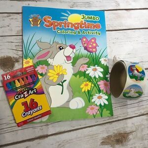 Coloring Book Crayons Stickers Bundle gift present